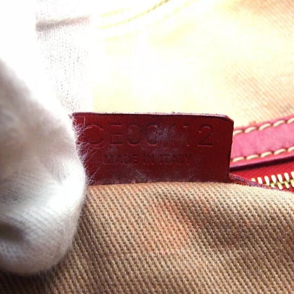 CELINE shoulder bag macadam beige PVC ?~ leather Authentic used T19351 - Picture 7 of 9